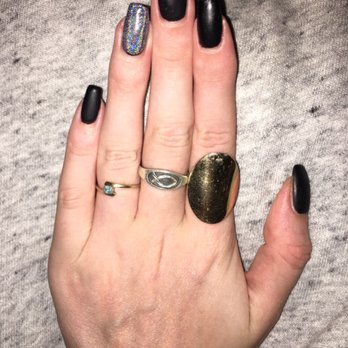 Nail It & Spa - Matte Black and Holographic Nail (black) - Nail Technicians Near Me - Oceanside, California Nail It & Spa - Matte Black and Holographic Nail (black) - Nail Technicians Near Me - Oceanside, California
