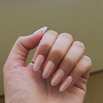 BT Nails And Spa - baby pink with chrome, gel x - Nail Salons Near Me - Hercules, California BT Nails And Spa - baby pink with chrome, gel x - Nail Salons Near Me - Hercules, California
