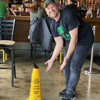 Asheville Brewing - Best Caution Wet Floor Sign - Pizza Near Me - Asheville, North Carolina