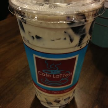 Cafe LaTTea - Mango Silky Milk with Grass Jelly and Coffee Jelly - Cafes Near Me - Cupertino, California Cafe LaTTea - Mango Silky Milk with Grass Jelly and Coffee Jelly - Cafes Near Me - Cupertino, California