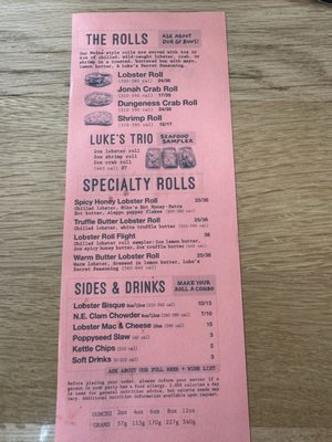 Menu photo 5 Luke's Lobster  Seattle, WA