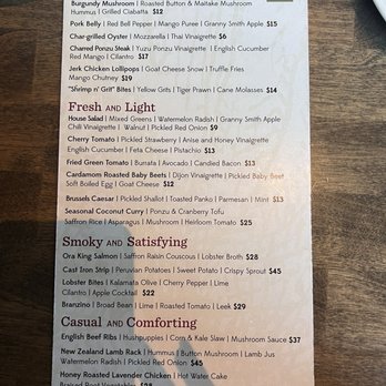 Black Walnut  - Menu - New American Near Me - Oklahoma City, Oklahoma