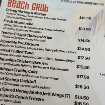 The Point - Menu - Tiki Bars Near Me - Wildwood, New Jersey The Point - Menu - Tiki Bars Near Me - Wildwood, New Jersey