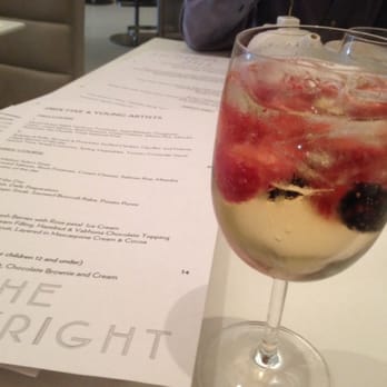 The Wright - NOW Cocktail - Sauvignon Blanc, St. Germain, club soda, fresh berries. Very refreshing! - New American Near Me - New York, New York The Wright - NOW Cocktail - Sauvignon Blanc, St. Germain, club soda, fresh berries. Very refreshing! - New American Near Me - New York, New York
