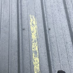 Relief Roofing and Restoration - I use chalk to reveal hail damage on metal surfaces to show insurance companies that roof has been compromised.