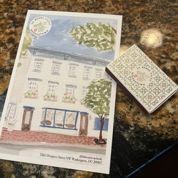 La Bonne Vache - Postcard and matches - French Near Me - Washington, DC, District of Columbia