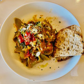 Ocotillo - house made nettle pappardelle, lamb bolognese, Calabrian chili, olive oil, garlic crumbs, pecorino - New American Near Me - Phoenix, Arizona