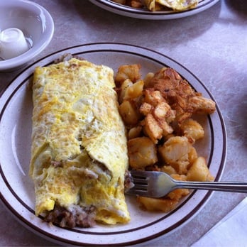 Agawam Diner - Corned beef hash omelet.  Good for what ails you. - Diners Near Me - Rowley, Massachusetts