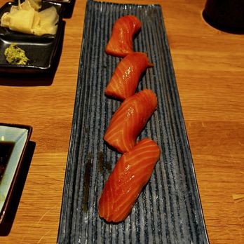 Sushi Maruyama - Salmon nigiri - Japanese Near Me - San Mateo, California Sushi Maruyama - Salmon nigiri - Japanese Near Me - San Mateo, California