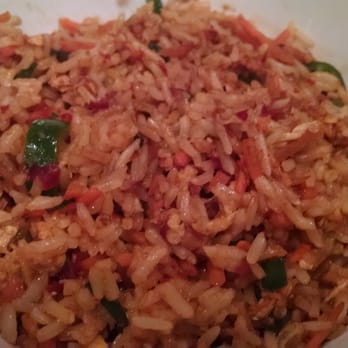 Leo's Asian Bistro - Fire Fried Rice. And this is just the half size! Lives up to its name, too! - Asian Fusion Near Me - Lindale, Texas