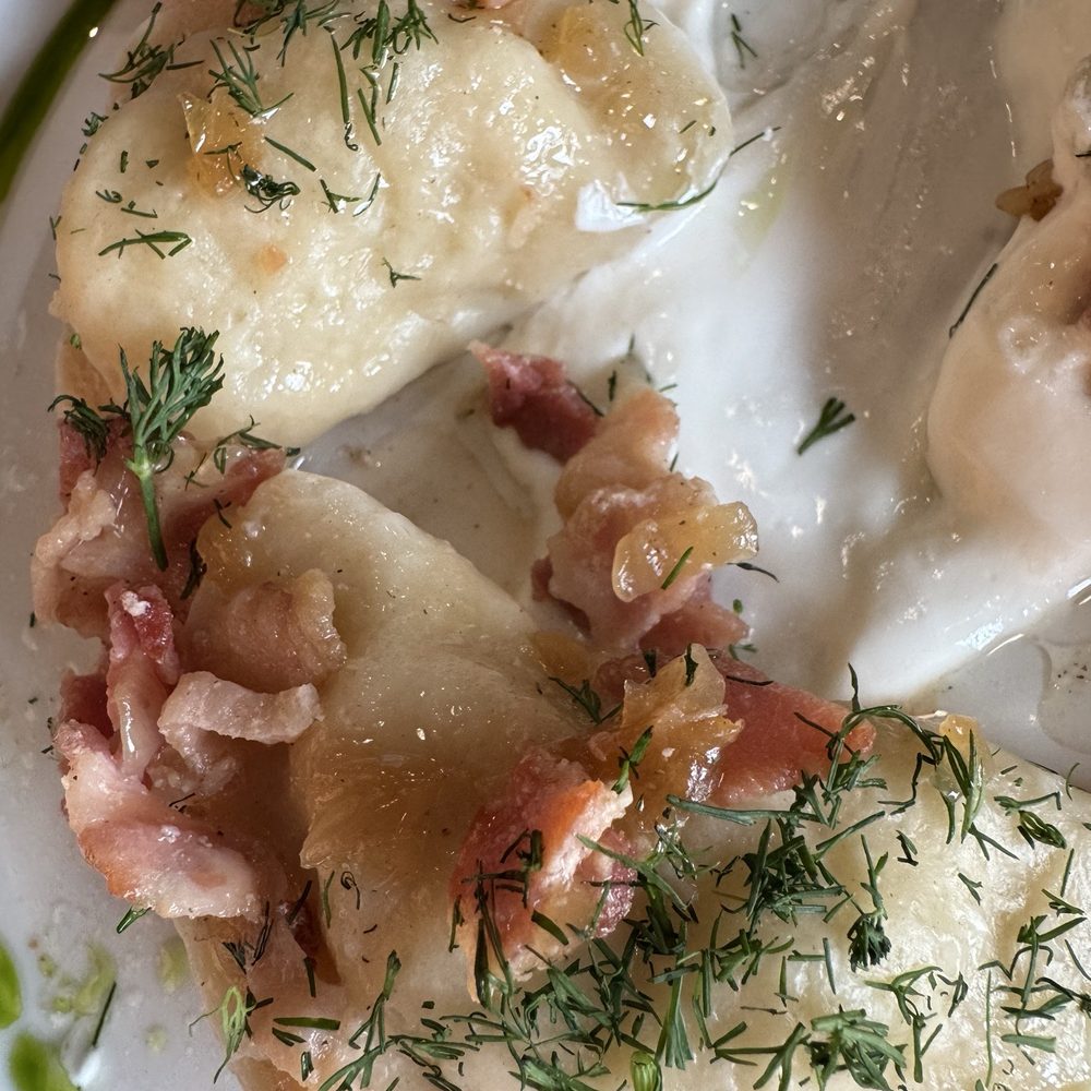 Malina Ukrainian Bakery - Potato pierogies with bacon! - Bakeries Near Me - Edmonton, Alberta Malina Ukrainian Bakery - Potato pierogies with bacon! - Bakeries Near Me - Edmonton, Alberta