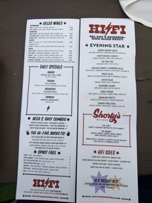 Menu photo 1 Hi/Fi Tex-Mex BBQ Alexandria, VA Menu photo 1 Hi/Fi Tex-Mex BBQ Alexandria, VA