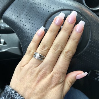 Alpha Nails - Custom pink acrylic powder - Nail Salons Near Me - Millbrae, California