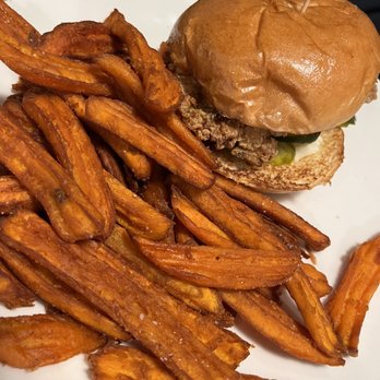 Putah Creek Cafe - The chicken sandwich was very flavorful! And the sweet potato fries was not oily! I swear the chicken sandwich was made to perfection! - Breakfast & Brunch Near Me - Winters, California