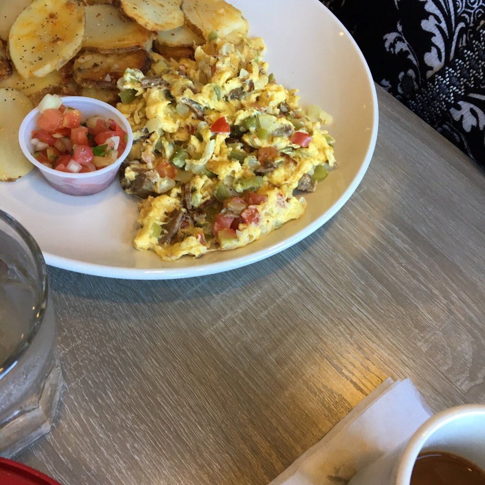 Broken Yolk Cafe - Machaca w country potatoes and flour tortilla - Breakfast & Brunch Near Me - Mesa, Arizona Broken Yolk Cafe - Machaca w country potatoes and flour tortilla - Breakfast & Brunch Near Me - Mesa, Arizona