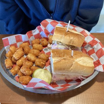 Maristella’s Luncheonette - #16 Cuban sandwich with tater tots - Sandwiches Near Me - Ship Bottom, New Jersey Maristella’s Luncheonette - #16 Cuban sandwich with tater tots - Sandwiches Near Me - Ship Bottom, New Jersey