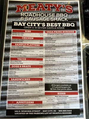 Menu photo 2 Meaty's Roadhouse BBQ Bay City, MI