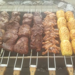 Churrasco do Emilio - Rind und Schweinefleisch, Hühnchen und Ananas