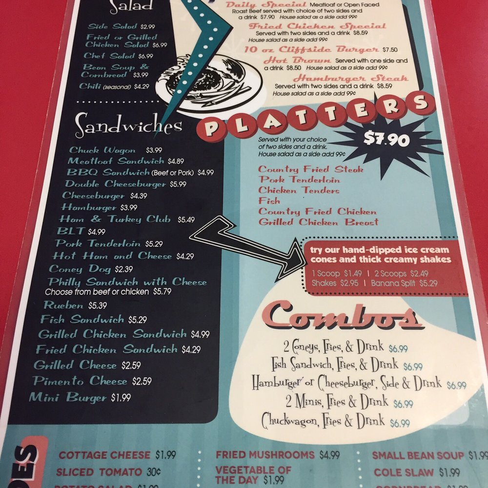 Cliffside Diner - Menu - American Near Me - Frankfort, Kentucky Cliffside Diner - Menu - American Near Me - Frankfort, Kentucky