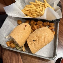 Boure Restaurant - Shrimp Po-boy and Fries