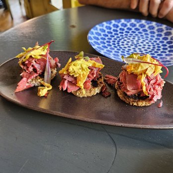JewFro - Open faced pastrami sliders - African Near Me - Richmond, Virginia JewFro - Open faced pastrami sliders - African Near Me - Richmond, Virginia
