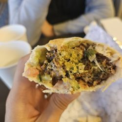 Baba's Pantry - the remainder of what was a falafel wrap . 11.80