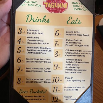 Cucina Tagliani - Happy Hour is a great deal! - Italian Near Me - Glendale, Arizona