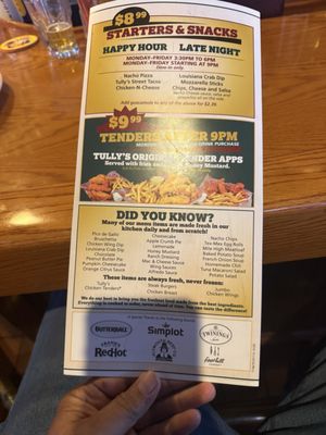 Menu photo 3 Tully's Good Times - Batavia Batavia, NY Menu photo 3 Tully's Good Times - Batavia Batavia, NY
