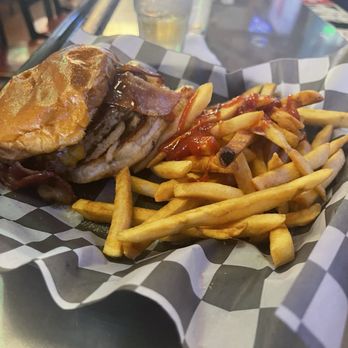 The Chase Sports Bar - Smoked Bacon Burger - Sports Bars Near Me - Jackson, Michigan The Chase Sports Bar - Smoked Bacon Burger - Sports Bars Near Me - Jackson, Michigan