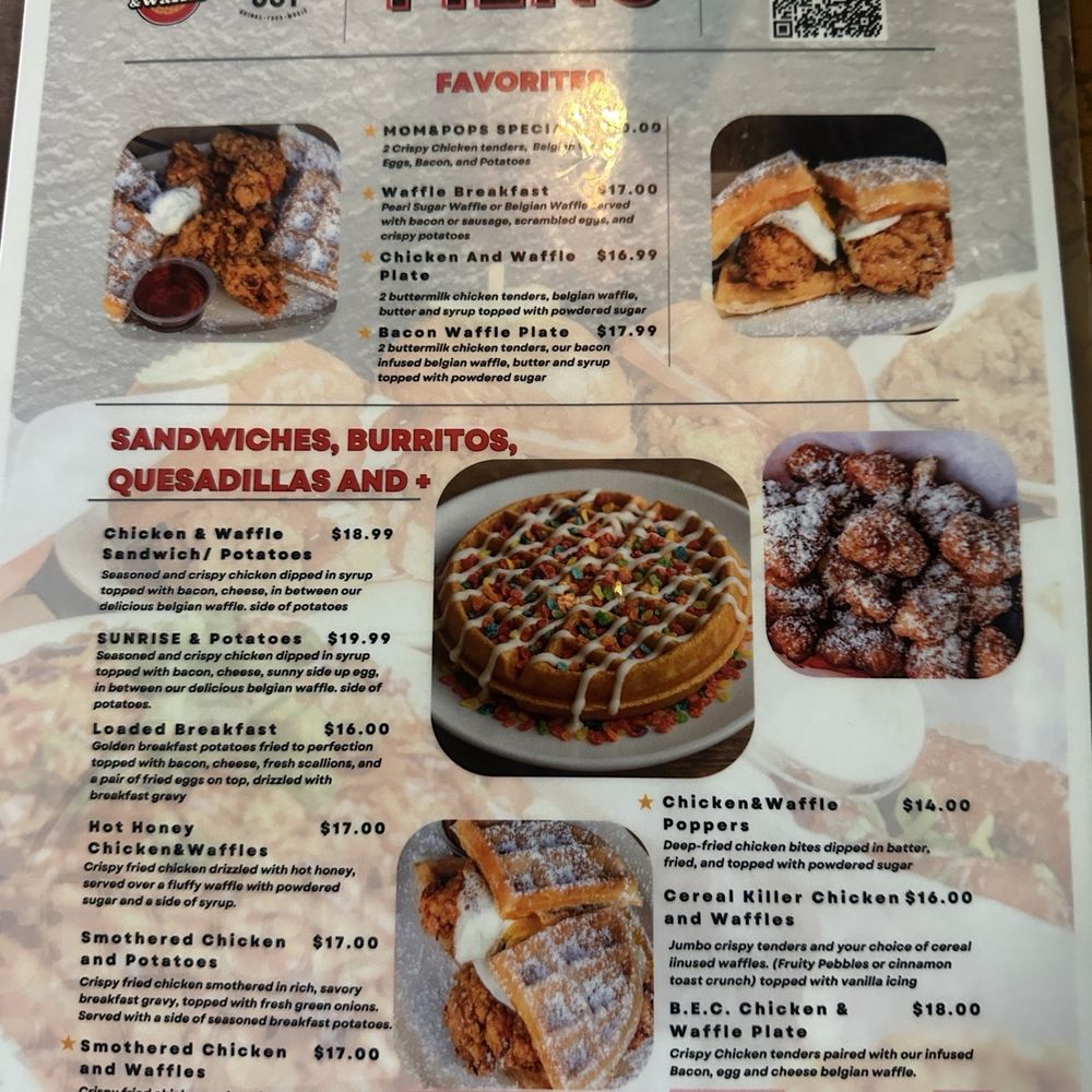 Mom's Chicken and Waffles - Breakfast Menu 4/2026 - New American Near Me - San Diego, California