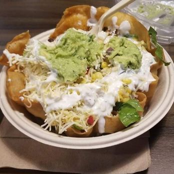 QDOBA Mexican Eats - Taco salad. Corn salsa spur cream and guac. Oh yea its going down.... - Mexican Near Me - Carson City, Nevada QDOBA Mexican Eats - Taco salad. Corn salsa spur cream and guac. Oh yea its going down.... - Mexican Near Me - Carson City, Nevada