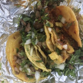 Borreguitas Bar Express - Tacos. Regular tortilla. (They have bigger tortilla options) - Mexican Near Me - Pomona, California