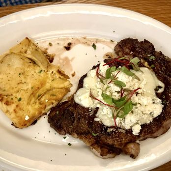 Oak House - Ribeye steak with scalloped potatoes - New American Near Me - Birmingham, Alabama