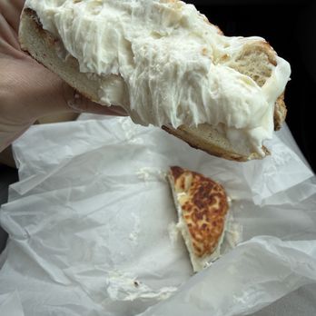 Brew-Za-Bagels - Asiago with cream cheese - Bagels Near Me - Venice, Florida Brew-Za-Bagels - Asiago with cream cheese - Bagels Near Me - Venice, Florida