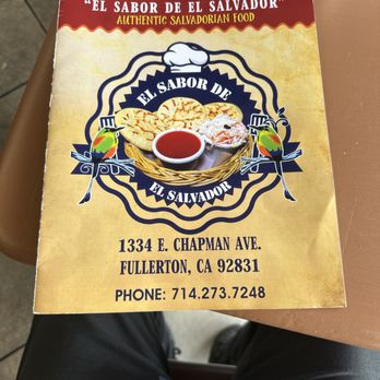 El Sabor de El Salvador - Menu - Salvadoran Near Me - Fullerton, California El Sabor de El Salvador - Menu - Salvadoran Near Me - Fullerton, California