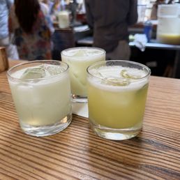 Skinny Spicy Marg (left), coco melon margarita (center), la piña margarita (right) Skinny Spicy Marg (left), coco melon margarita (center), la piña margarita (right)