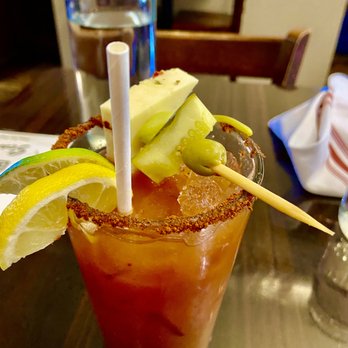 Kanela Breakfast Club - Bloody Mary Top View-2022 - Breakfast & Brunch Near Me - Chicago, Illinois
