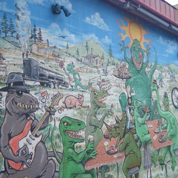 Dinosaur Bar-B-Que - Awesome wall mural on the back of building. - Barbeque Near Me - Syracuse, New York Dinosaur Bar-B-Que - Awesome wall mural on the back of building. - Barbeque Near Me - Syracuse, New York