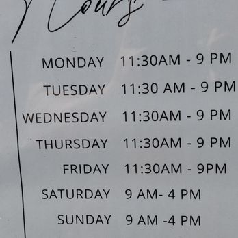 Salt & Spoon - Dates and hours of operation clearly posted - New American Near Me - Las Vegas, Nevada Salt & Spoon - Dates and hours of operation clearly posted - New American Near Me - Las Vegas, Nevada