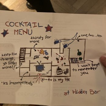 Hidden Bar - Home alone themed menu - Speakeasies Near Me - Nashville, Tennessee