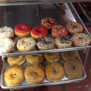 Anne's Donuts Shop - I also tried one of the pink ones - cherry - with sprinkles - Donuts Near Me - Fillmore, California