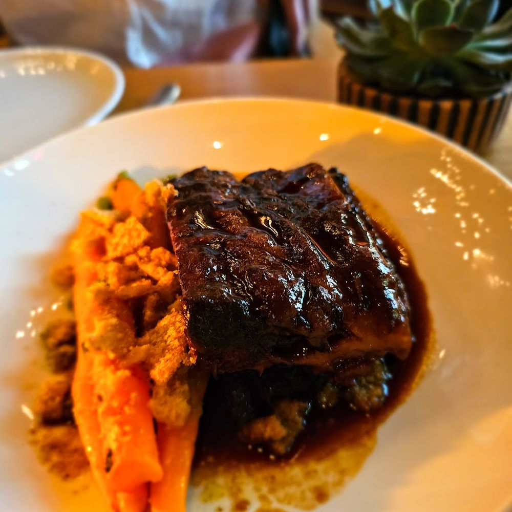Huset Nyc - Glazed Short Ribs- Spring carrot, chicharron. $55. Very tasty - Mexican Near Me - New York, New York Huset Nyc - Glazed Short Ribs- Spring carrot, chicharron. $55. Very tasty - Mexican Near Me - New York, New York