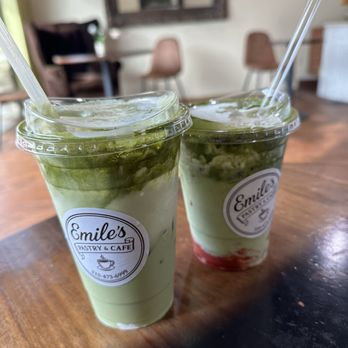 Emile’s Pastry & Cafe - Matcha Latte, Strawberry Matcha Latte - Bakeries Near Me - Los Angeles, California