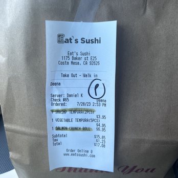 EAT'S SUSHI - Sushi Bars Near Me - Costa Mesa, California