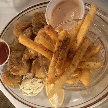 Amelies - Shrimp platter. Coleslaw was awful but fries with Cajun seasoning were great. - Seafood Near Me - Boise, Idaho