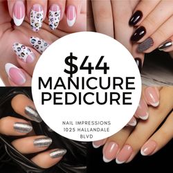 Larry Nail Impressions - $44 MANI PEDI / Cheapest Nail Salon Hallandale / Luxury Nail Salon / Children Nail Salon / Hallandale Beach / Aventura / Davie / Hollywood