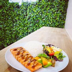 OKI Tea and Curry House - Salmon Teriyaki.