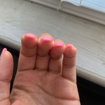 Sweet Nail Bar - This is the hand I asked her to even out - Nail Salons Near Me - Richardson, Texas