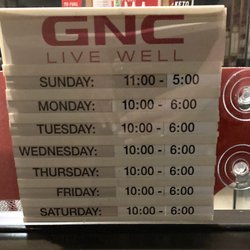 GNC - THIS STORE CLOSES AT 6 M-SAT