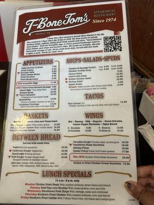 Menu photo 6 T-Bone Tom's Kemah, TX Menu photo 6 T-Bone Tom's Kemah, TX